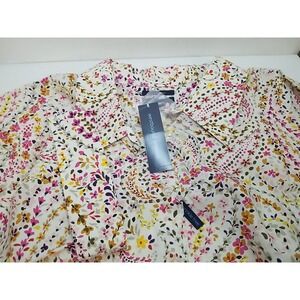 Westbound Woman Button Up Floral‎ Shirt Cottagecore Peasant Sz 22W Wrinkle Free